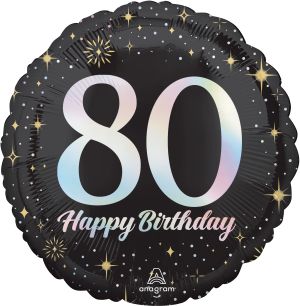 Standard Sparkling Birthday 80 Balloon