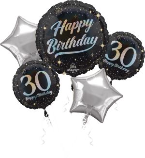 Bouquet Sparkling Birthday 30 Balloon