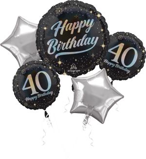 Bouquet Sparkling Birthday 40 Balloon