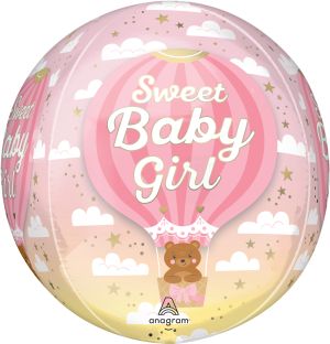 Orbz It's a Girl Pink Balloon