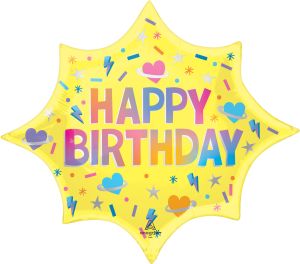 SuperShape Solar Flare Birthday Balloon