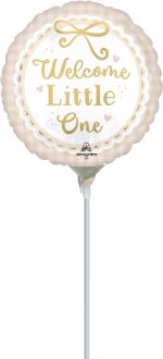 09" Welcome Little One Balloon (Inflated with Cup and Stick)