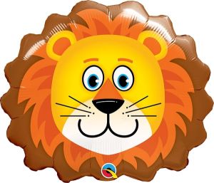 14" Loveable Lion Balloon (Inflated with Cup and Stick)