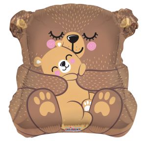 12" Mom Bear Balloon (Inflated with Cup and Stick)