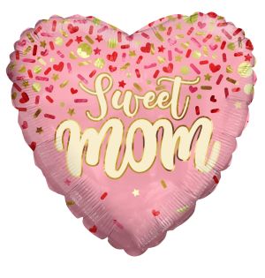 09" Sweet Mom Balloon (Inflated with Cup and Stick)