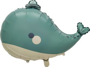 27" Matte Blue Whale Balloon