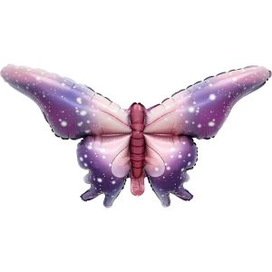 24" Gradient Purple Galaxy Butterfly Balloon