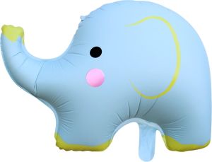 24" Matte Blue Elephant Balloon