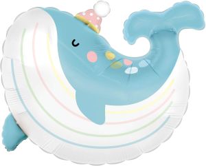 27" Blue Humpback Whale Balloon