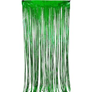6.5ft x 3.25ft Fringe Curtain - Green
