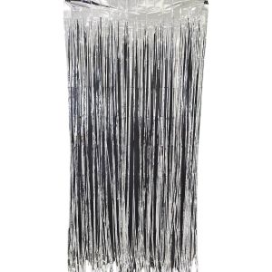 6.5ft x 3.25ft Fringe Curtain - Silver