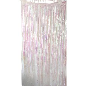 6.5ft x 3.25ft Fringe Curtain - Iridescent
