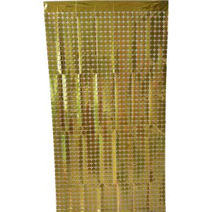 6.5ft x 3.25ft Square Curtain - Gold