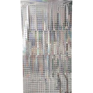 6.5ft x 3.25ft Square Curtain - Silver