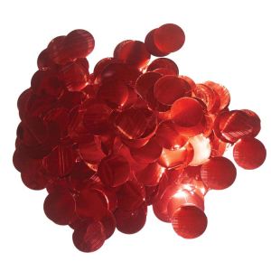 2.5cm Foil Confetti Dots Red (22g)