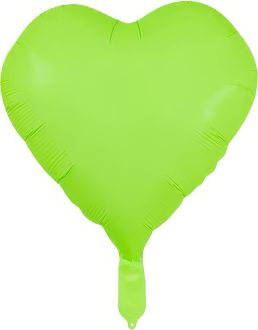18" Neon Green Heart (non-packaged) Balloon