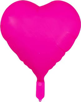 18" Neon Fuchsia Heart (non-packaged) Balloon