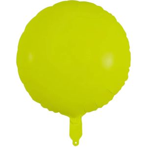 18" Neon Yellow Circle (non-packaged) Balloon