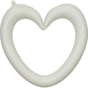 20" Linking Ring Heart Cream Balloon