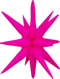 Magic Starburst 22" Neon Fuchsia Balloon