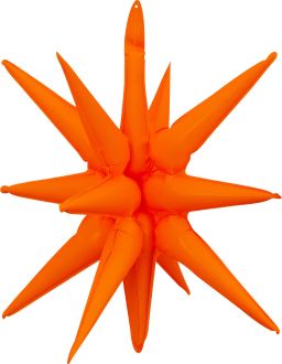 Magic Starburst 22" Neon Orange Balloon