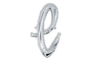 20" Silver Script Letter L Balloon