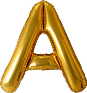 34" Gold Letter A Airise Balloon