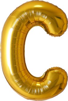 34" Gold Letter C Airise Balloon