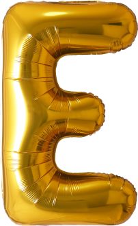 34" Gold Letter E Airise Balloon