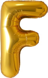 34" Gold Letter F Airise Balloon