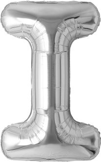34" Silver Letter I Airise Balloon
