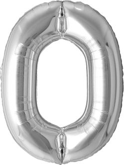 34" Silver Letter O Airise Balloon