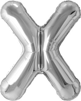 34" Silver Letter X Airise Balloon