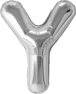 34" Silver Letter Y Airise Balloon