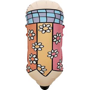 28" Back to School Floral Pencil Balloon
