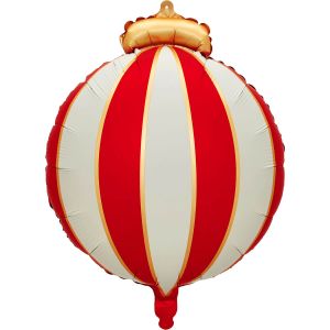 22" Red and White Lantern Ornament Balloon