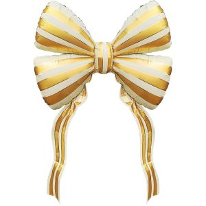 42" Gold Ribbon Bow Balloon