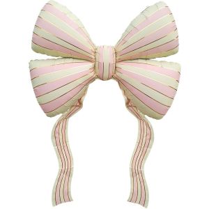 42" Cream Ribbon Bow Balloon