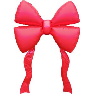 43" Red Ribbon Bow Balloon
