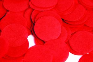 2.5cm Paper Confetti Dots Red (22g)