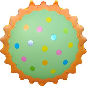 18" Sun Green with Polka Dots Balloon