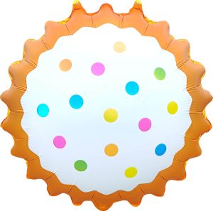 18" Sun White with Polka Dots Balloon