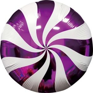 18" Candy Swirl Purple Balloon