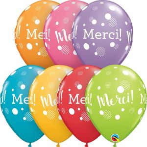 11" Merci Pois par dessus pois (50pcs) Balloons