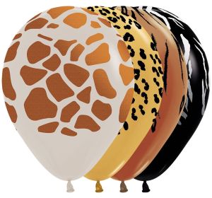 05" Animal Print Assortment (50pcs) Balloons