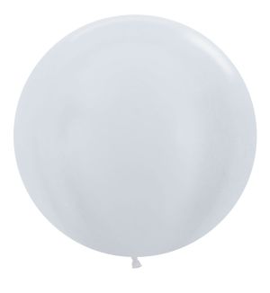 24" Satin White (10pcs) Sempertex Balloons