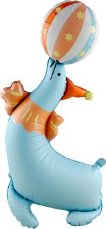35" Standing Matte Circus Seal Balloon