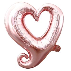 16" Classy Heart Pink Gold Balloon