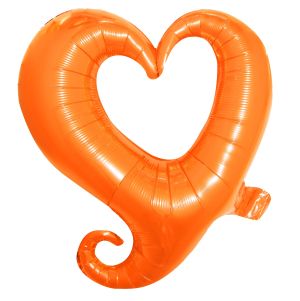 16" Classy Heart Orange Balloon