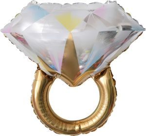 26" Diamond Wedding Ring Gold Balloon
